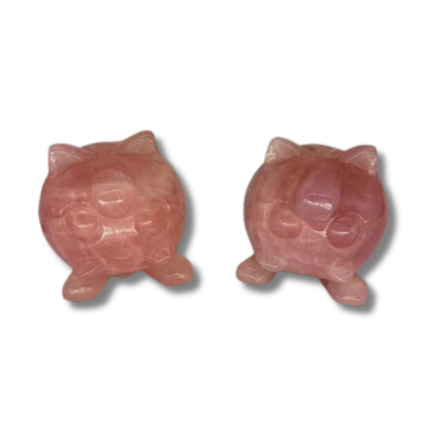 Carved Rose Quartz Jigglypuff