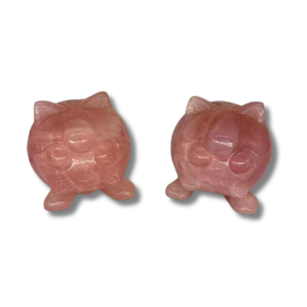 Carved Rose Quartz Jigglypuff