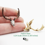Fallow Deer Skull Replica – 1:24 Scale