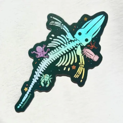 Whale Fall Holographic 3” Sticker