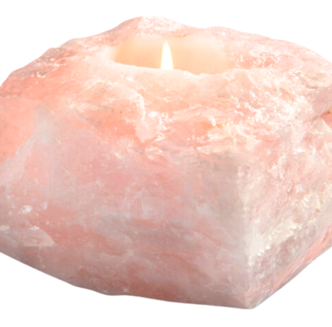 Rose Quartz Candle Holder