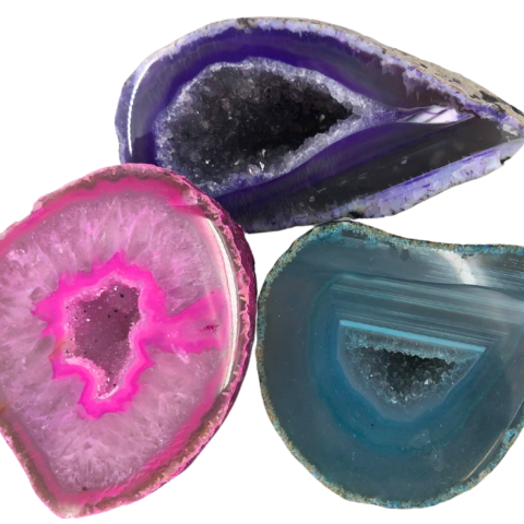 Dyed Agate Geode Mineral Specimen - Large