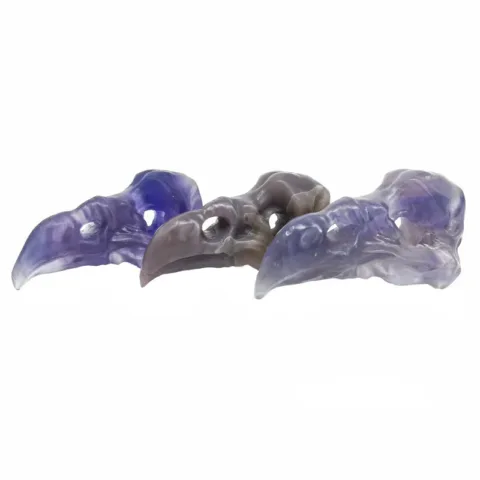 Carved Gemstone Bird Skull