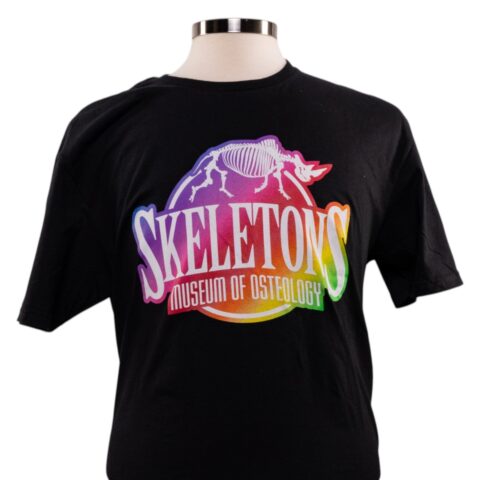 Skeletons : Museum of Osteology Tee – Rainbow Logo Edition