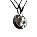 Real Scorpion in Yin-Yang Acrylic Necklace