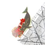 Giant Squid vs. Sperm Whale Enamel Pin (Architeuthis dux vs. Physeter macrocephalus)