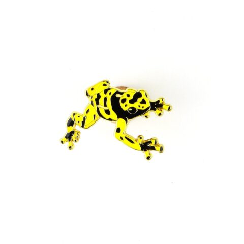 Bumblebee Poison Dart Frog Enamel Pin (Dendrobates leucomelas)