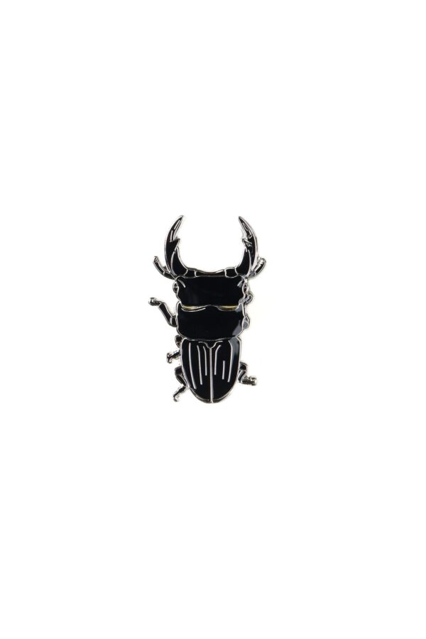 Japanese Stag Beetle Enamel Pin (Dorcus hopei binodulosus)
