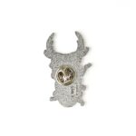 Japanese Stag Beetle Enamel Pin (Dorcus hopei binodulosus)