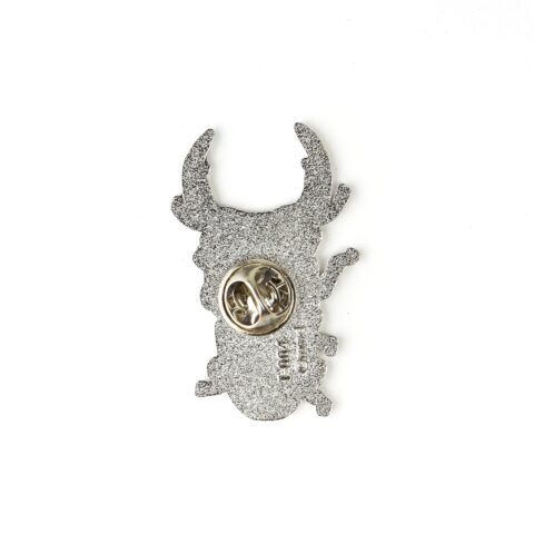 Japanese Stag Beetle Enamel Pin (Dorcus hopei binodulosus)