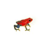 Strawberry Poison Dart Frog Enamel Pin (Dendrobates pumilio)