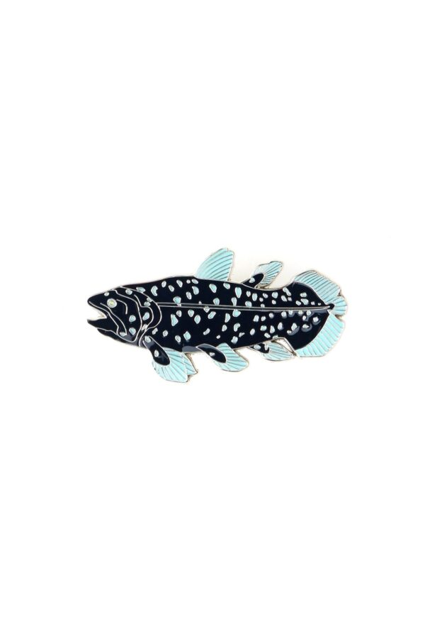 Coelacanth Enamel Pin (Coelacanthiformes)