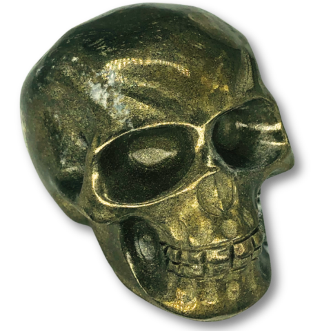 Carved Pyrite Skull