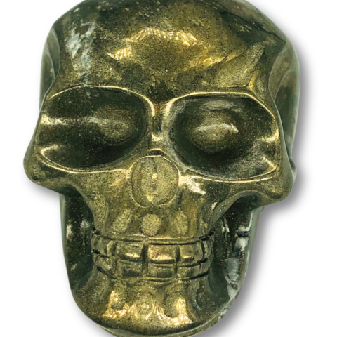 Carved Pyrite Skull