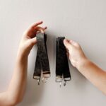 Real African Cape Buffalo Leather Keychain Strap 6″