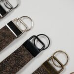 Real African Cape Buffalo Leather Keychain Strap 6″