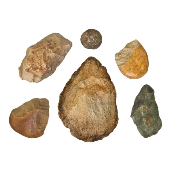 Replica Fossil Hominid Tools from East Africa – Set of 6