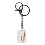 Real Golden Scorpion in Acrylic Cube Keychain
