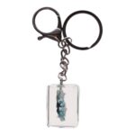 Real Daisy in Acrylic Cube Keychain – Blue