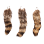 Real Raccoon Tail on Ball Chain – Single