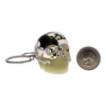 Real Black Scorpion in Acrylic Skull Keychain – Glow