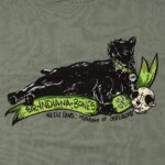 Sir Indiana Bones with Cat Skull T-Shirt – Sage Green
