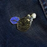 Atlantic Footballfish Enamel Pin (Himantolophus groenlandicus)