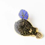 Atlantic Footballfish Enamel Pin (Himantolophus groenlandicus)