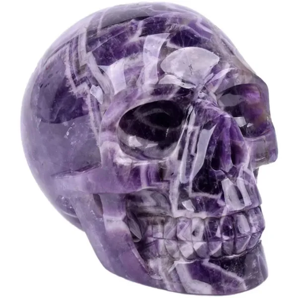 Carved Amethyst Skull – Large