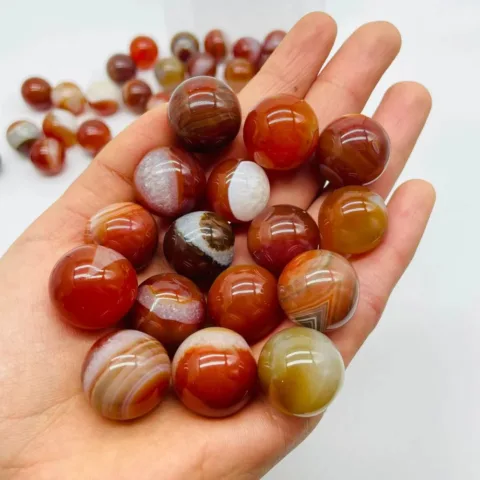 Polished Carnelian Agate Sphere