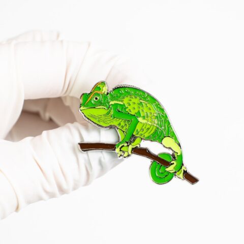 Chameleon Enamel Pin (Chamaeleonidae)