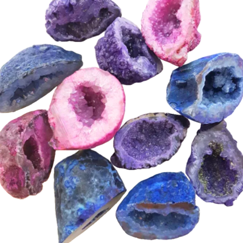 Dyed Agate Geode Mineral Specimen - Small