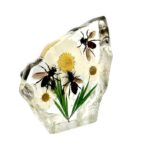 Real Honeybee with flowers Asymmetrical Paperweight