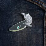 Longnose Spurdog Enamel Pin (Squalus mitsukurii)