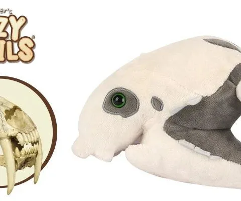 GIANTmicrobes Smilodon Skull Plush
