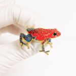 Strawberry Poison Dart Frog Enamel Pin (Dendrobates pumilio)