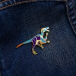 Velociraptor Enamel Pin (Velociraptor mongoliensis)